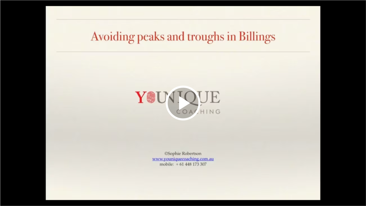 Avoiding peaks and troughs in billings