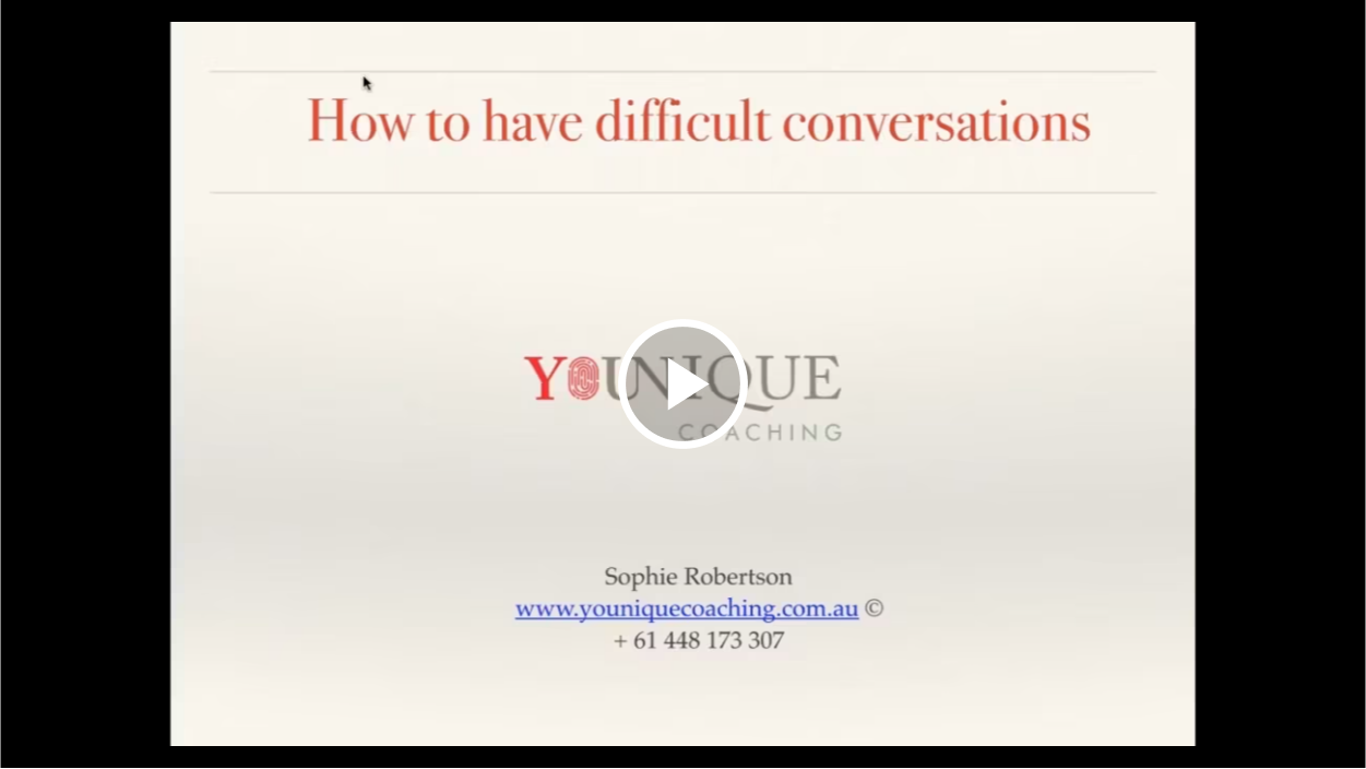 How to have Difficult conversations